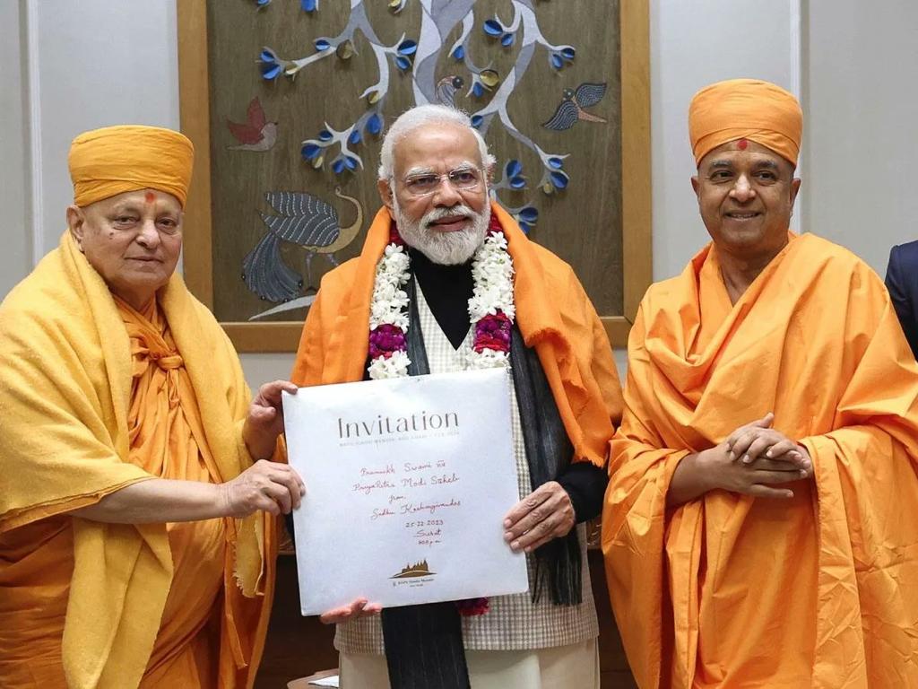 PM Modi to Unveil Global Harmony: Accepts Invite for BAPS Hindu Temple Inauguration in Abu Dhabi